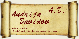 Andrija Davidov vizit kartica
